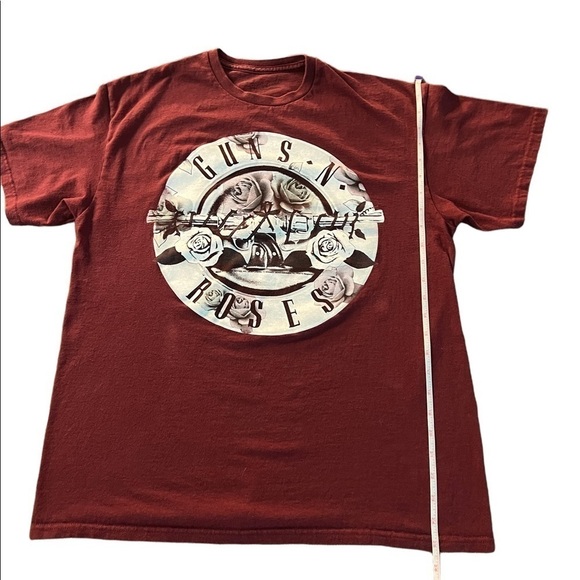 BRAVADO MENS MAROON GUNS N ROSES SHORT SLEEVE T-SHIRT SIZE LARGE - Picture 4 of 6